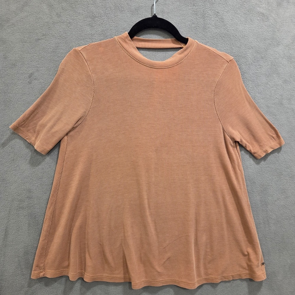 American Eagle Outfitters Soft and Sexy Cutout Tee Women's Size Small‎ Ribbed
